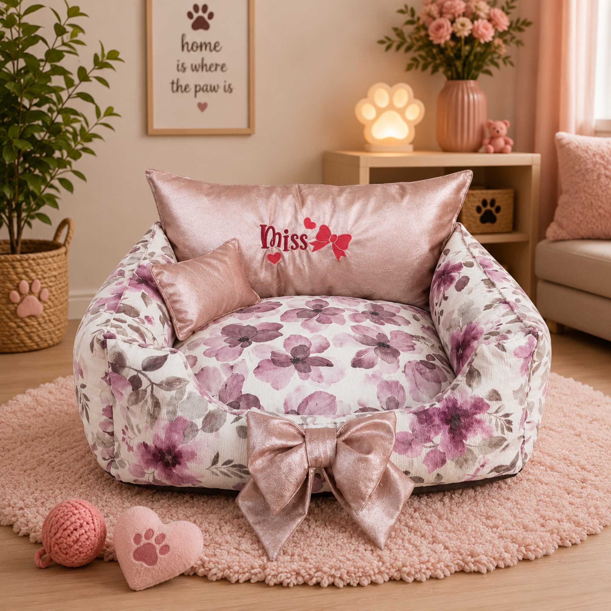 Cuccia Miss Rosa per Cani di Piccola Taglia